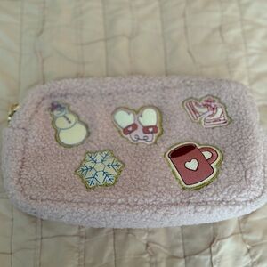 Stoney Clover Lane Apres Ski Sherpa Rose Small Pouch